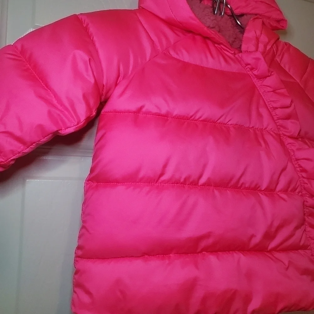 BabyGap Hot Pink Puffer ColdControl Max Kimono Jacket Sz 18-24M